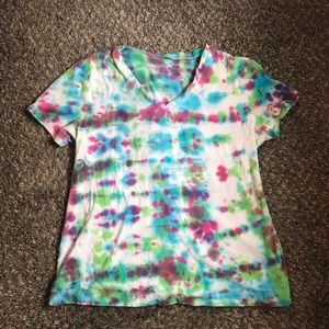Tie Dyed V-Neck